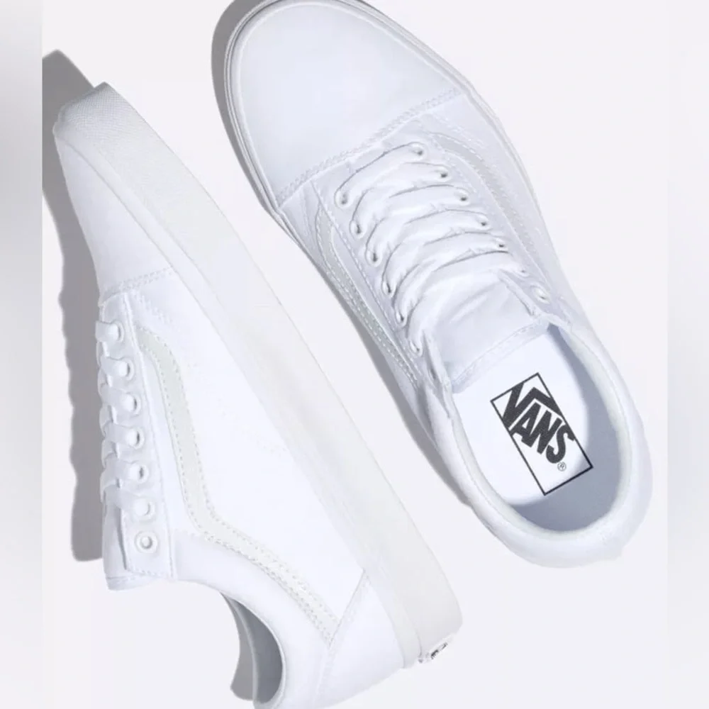Vans All-White Low-Top Sneakers